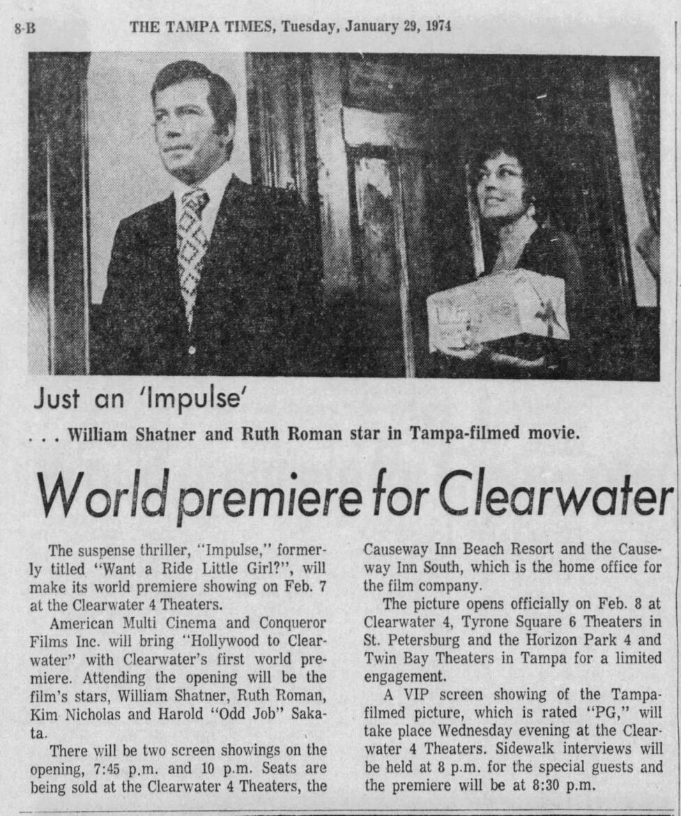 From The Tampa Times, Tuesday, January 29, 1974.