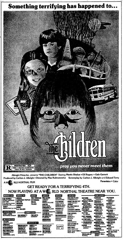 The Children ad from an unknown newspaper, Connecticut area.