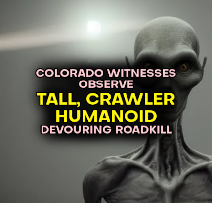 Colorado Witnesses Observe TALL, CRAWLER HUMANOID Devouring Roadkill
