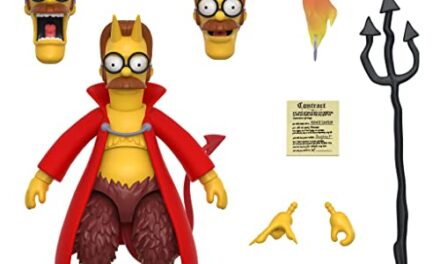 Super7 ULTIMATES! The Simpsons Devil Flanders – 7″ The Simpsons Action Figure with Accessories Classic TV Show Collectibles and Retro Toys